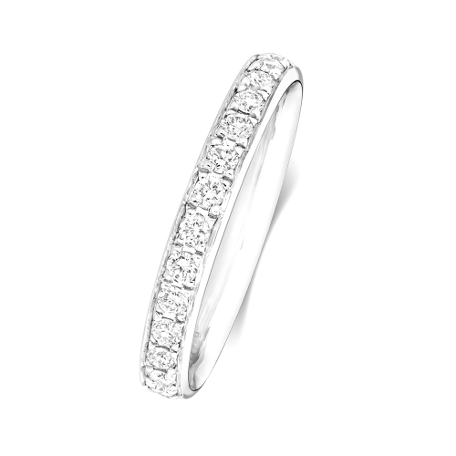 4 Prong Round Sovereign Half Eternity Engagement Rings