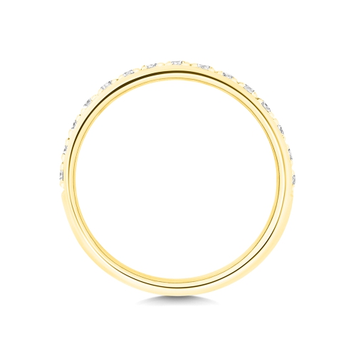 4 Prong Round Yellow Gold Sovereign Eternity Engagement Rings