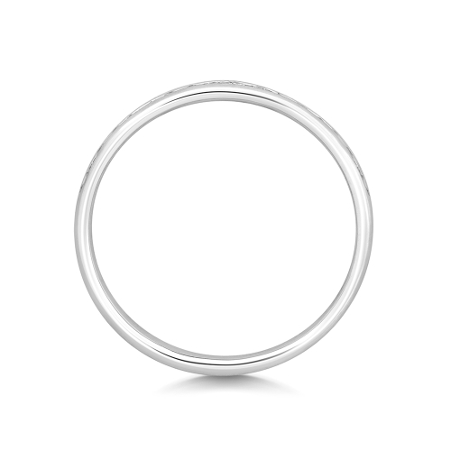 Channel Setting Round Endless Half Eternity Engagement Rings