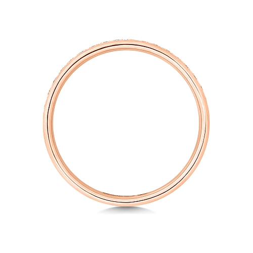 Channel Setting Round Rose Gold Fullglintorbit Eternity Diamond Rings