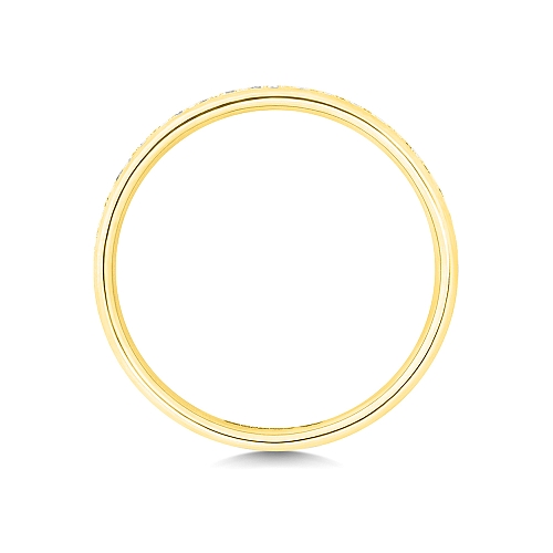 Channel Setting Round Yellow Gold Fullglintorbit Eternity Diamond Rings