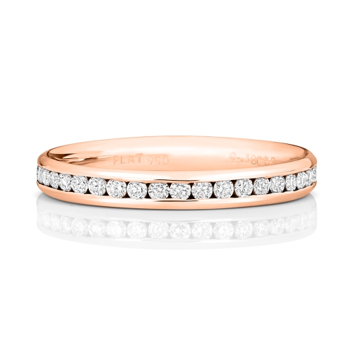 Channel Setting Round Rose Gold Boldness Eternity Engagement Rings