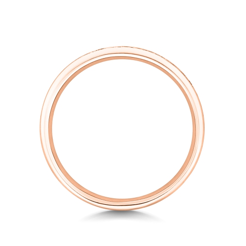 Channel Setting Round Rose Gold Boldness Eternity Engagement Rings