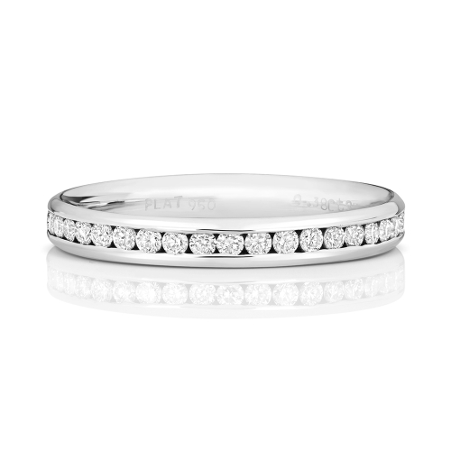 Channel Setting Round Boldness Half Eternity Engagement Rings