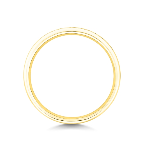 Channel Setting Round Yellow Gold Boldness Eternity Engagement Rings