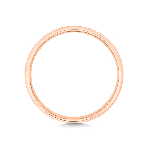 Channel Setting Round Rose Gold Auraflow Eternity Diamond Rings