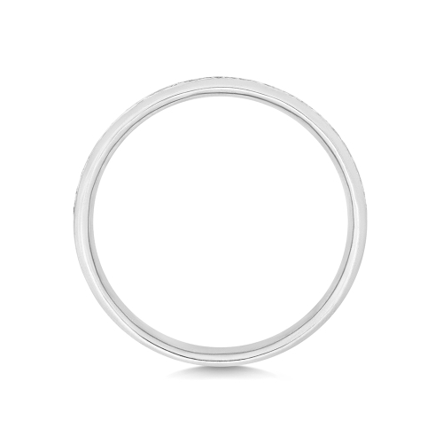 Channel Setting Round Auraflow Moissanite Eternity Diamond Rings
