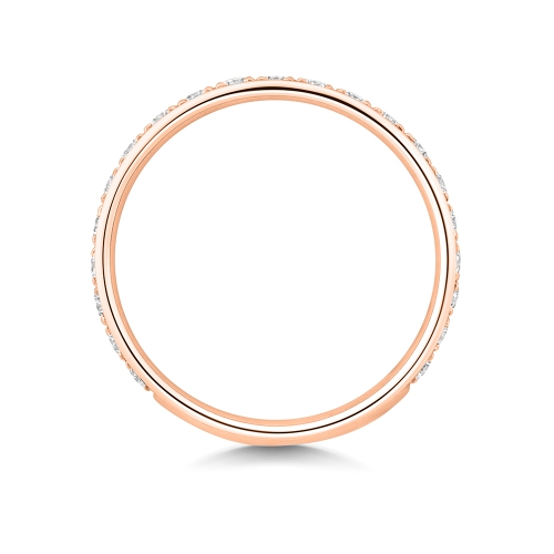 4 Prong Round Rose Gold Infiniteecho Eternity Diamond Rings