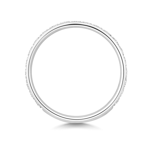 4 Prong Round Infiniteecho Moissanite Eternity Diamond Rings