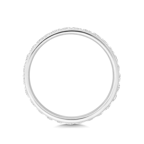 4 Prong Round Lusterhalfband Moissanite Eternity Diamond Rings
