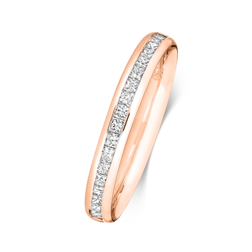 Channel Setting Princess Rose Gold Marquiseseven Eternity Engagement Rings