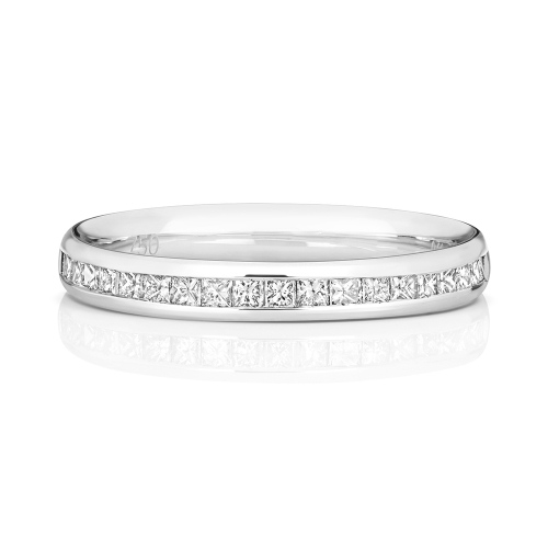 Channel Setting Princess Marquiseseven Half Eternity Engagement Rings