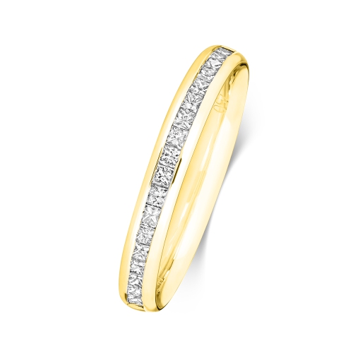 Channel Setting Princess Yellow Gold Marquiseseven Eternity Engagement Rings
