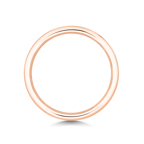 Channel Setting Round Rose Gold Crowned Eternity Diamond Rings