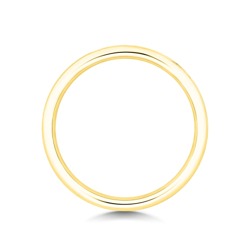 Channel Setting Round Yellow Gold Crowned Eternity Diamond Rings
