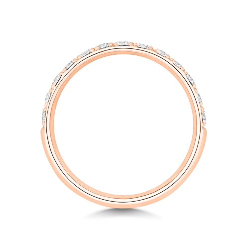 4 Prong Round Rose Gold Starluminous Eternity Diamond Rings