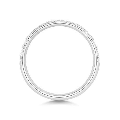 4 Prong Round Starluminous Moissanite Eternity Diamond Rings