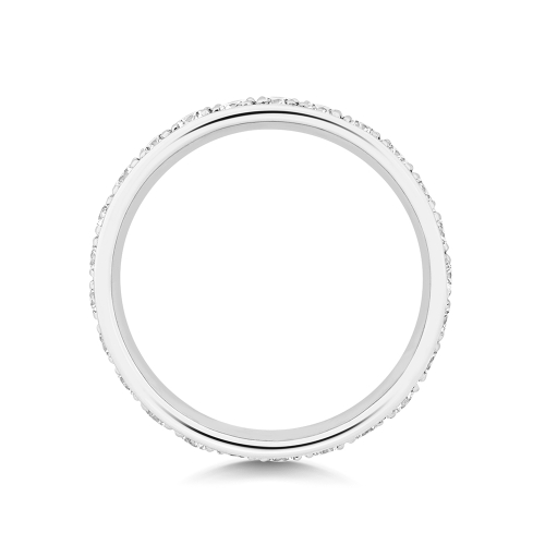 4 Prong Round Myst Moissanite Eternity Diamond Rings