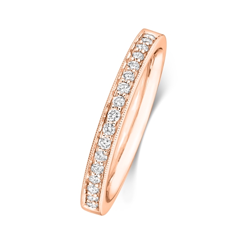 4 Prong Round Rose Gold Radiancetrail Eternity Engagement Rings