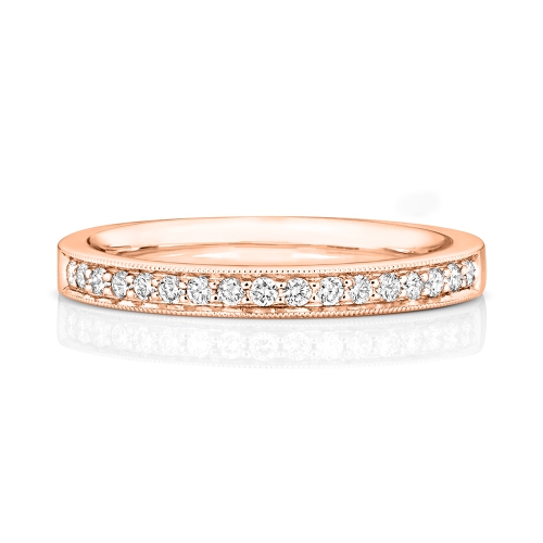 4 Prong Round Rose Gold Radiancetrail Eternity Engagement Rings