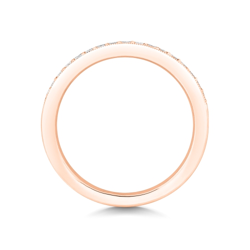 4 Prong Round Rose Gold Radiancetrail Eternity Engagement Rings
