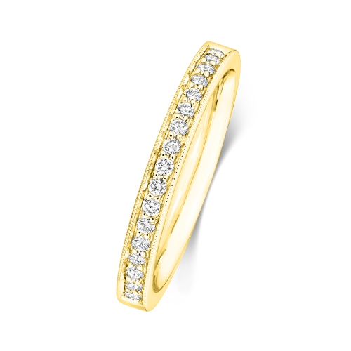 4 Prong Round Yellow Gold Radiancetrail Eternity Engagement Rings
