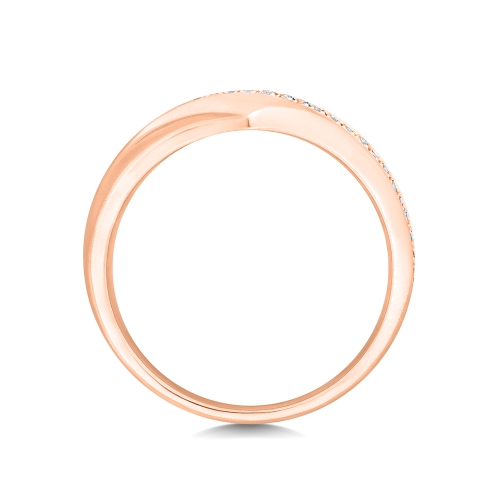 4 Prong Round Rose Gold Bolded Eternity Diamond Rings
