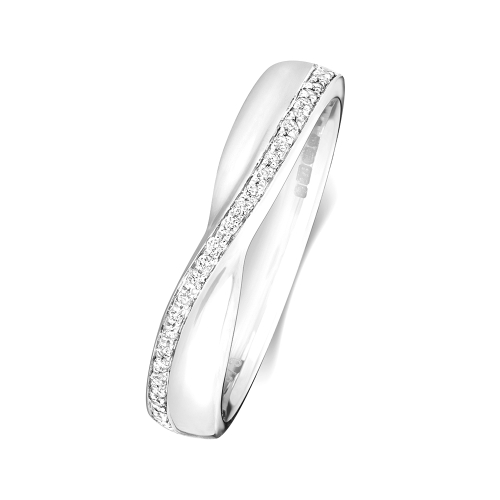 4 Prong Round Bolded Moissanite Eternity Diamond Rings
