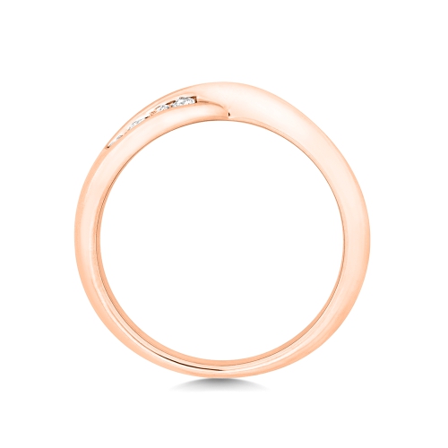 4 Prong Round Rose Gold Everlasting love with over Eternity Diamond Rings