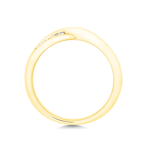 4 Prong Round Yellow Gold Everlasting love with over Eternity Diamond Rings