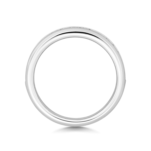 Channel Setting Princess Radiantiquehalf Half Eternity Engagement Rings