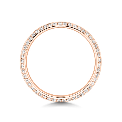 4 Prong Round Rose Gold Glimmerradiance Eternity Engagement Rings