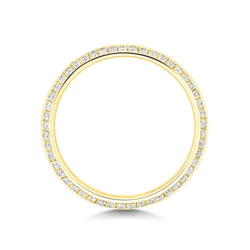 4 Prong Round Yellow Gold Glimmerradiance Eternity Engagement Rings