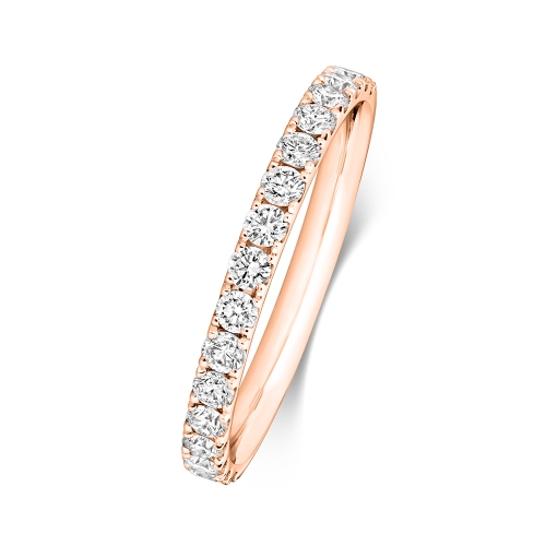 4 Prong Round Rose Gold Infinitetrail Eternity Diamond Rings