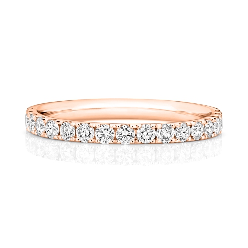 4 Prong Round Rose Gold Infinitetrail Eternity Diamond Rings