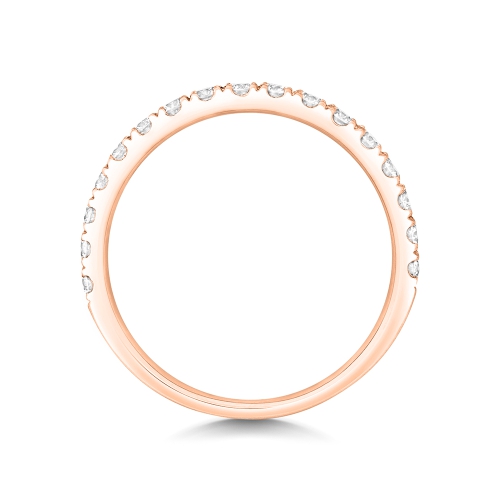 4 Prong Round Rose Gold Infinitetrail Eternity Diamond Rings