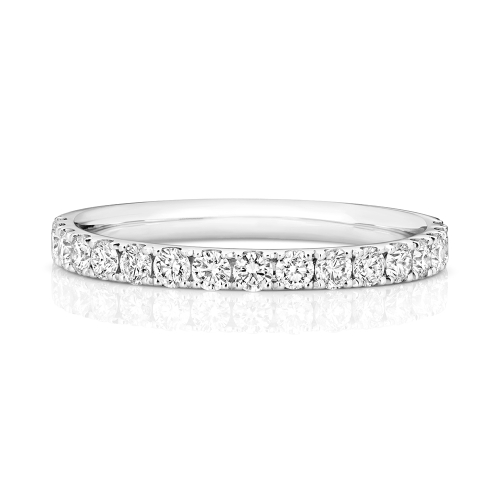 4 Prong Round Infinitetrail Half Eternity Diamond Rings