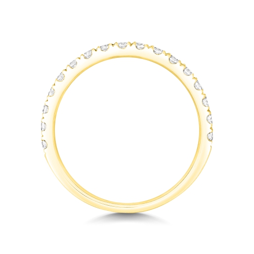 4 Prong Round Yellow Gold Infinitetrail Eternity Diamond Rings