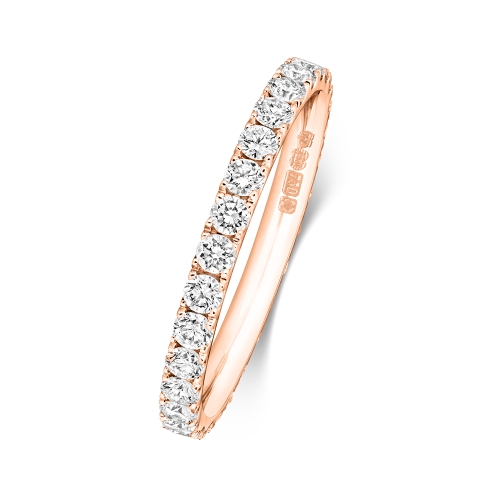 4 Prong Round Rose Gold Dreamt Eternity Diamond Rings