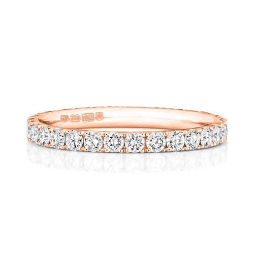 4 Prong Round Rose Gold Dreamt Eternity Diamond Rings
