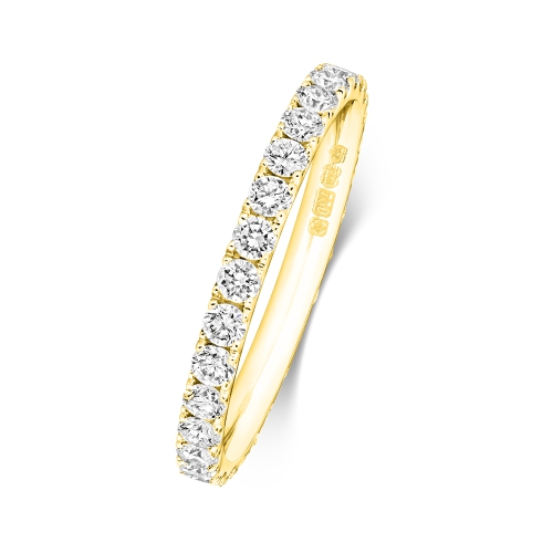 4 Prong Round Yellow Gold Dreamt Eternity Diamond Rings