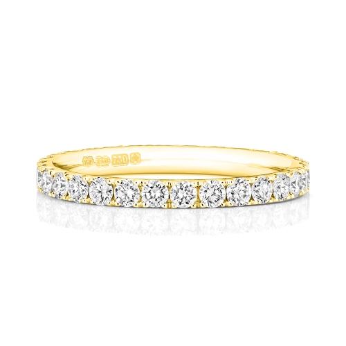 4 Prong Round Yellow Gold Dreamt Eternity Diamond Rings