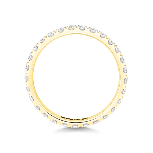 4 Prong Round Yellow Gold Dreamt Eternity Diamond Rings