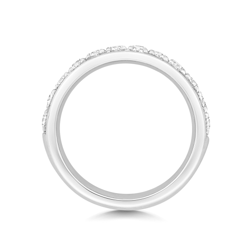 4 Prong Round Whisperhalfband Half Eternity Diamond Rings