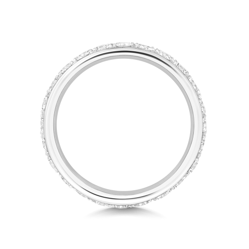 4 Prong Round Adorned Full Eternity Engagement Rings