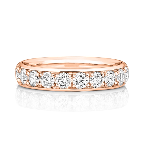 4 Prong Round Rose Gold Radiantflow Eternity Diamond Rings