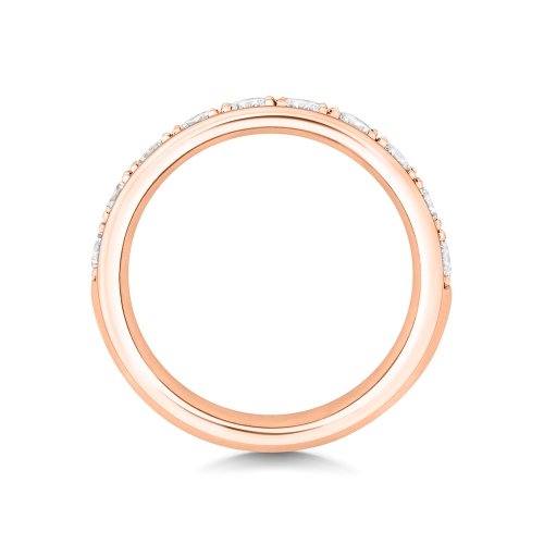 4 Prong Round Rose Gold Radiantflow Eternity Diamond Rings