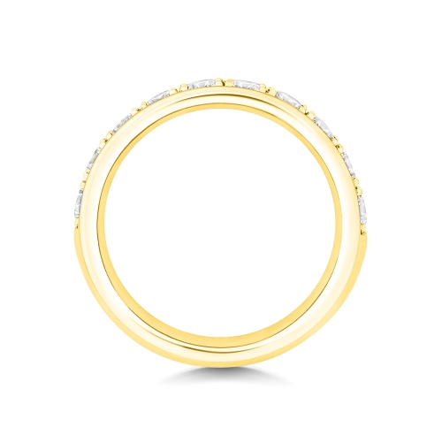 4 Prong Round Yellow Gold Radiantflow Eternity Diamond Rings