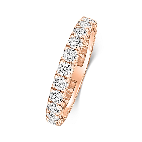 4 Prong Round Rose Gold This exquisite Eternity Diamond Rings