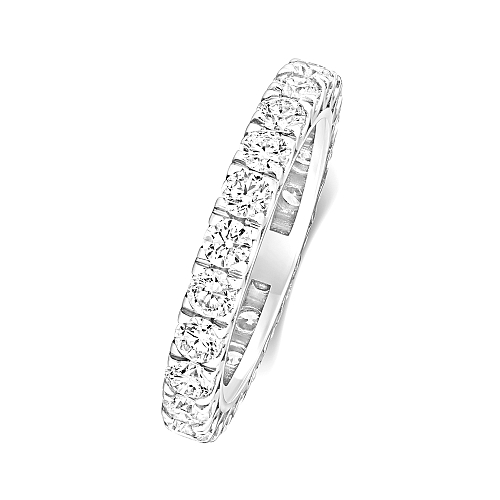 4 Prong Round White Gold This exquisite Full Eternity Diamond Rings